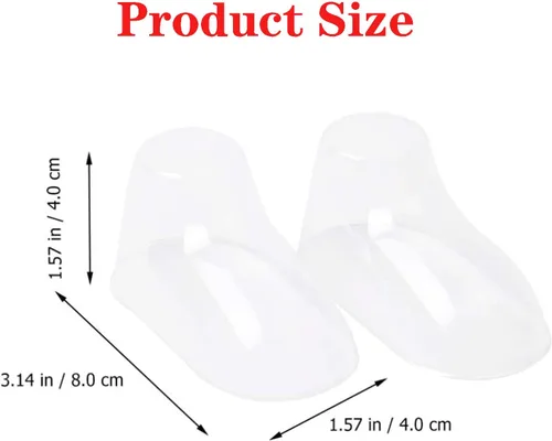 Vista 3 de 50 piezas de plástico transparente para pies de bebé botines de bebé calcetines de ganchillo escaparate zapatos para niños pequeños soporte