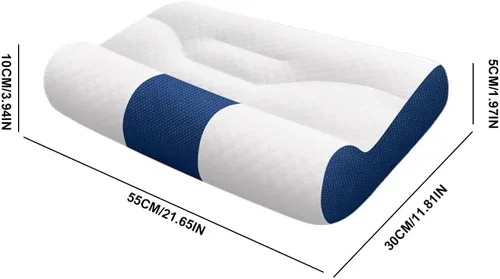 Vista 7 de Almohada cervical con diseño ergonómico (azul 15.7x23.6 in)
