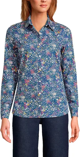 Vista 10 de Lands' End - Camisa de manga larga de cordón Pinwale para mujer