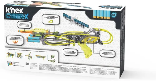 Vista 3 de K'NEX Cyber-X C5 Neostrike - Explota hasta 60 pies – 176 piezas, 4 construcciones, objetivos, 5 dardos – Gran regalo para niños de 8 años en adelante