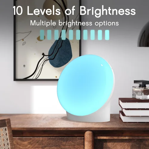 Vista 5 de Máquina de Sonido de Ruido Marrón con 30 Sonidos Relajantes, Máquina de Sueño, Luz Nocturna de 12 Colores, Máquina de Ruido Blanco, 36 Niveles