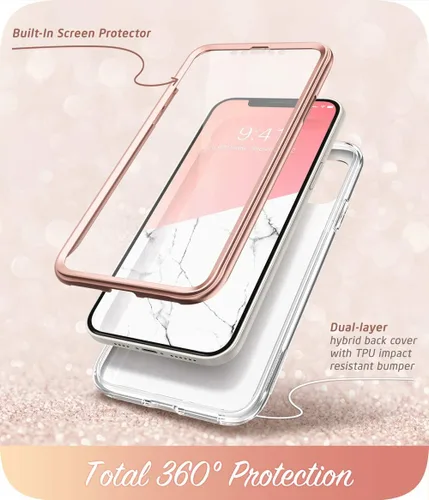 Vista 3 de i-Blason Cosmo Series - Funda para iPhone 12 / iPhone 12 Pro 5G de 6.1 pulgadas (versión 2020), funda protectora delgada de cuerpo completo