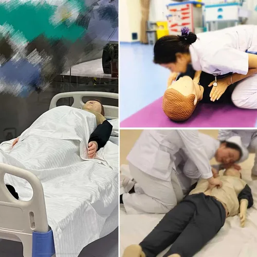 Vista 9 de Maniquíes de RCP y kit de primeros auxilios, maniquíes de RCP de cuerpo completo para adultos con piel facial reemplazable y 4 bolsas de pulmón
