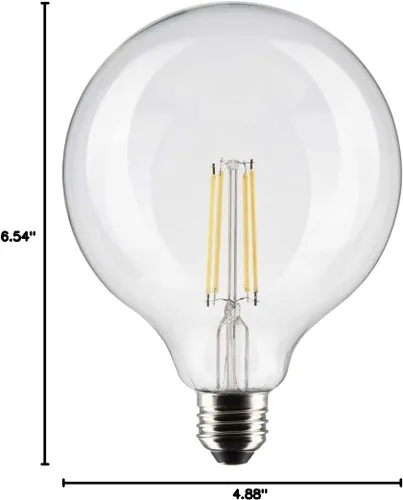 Vista 8 de Satco Paquete de 6 bombillas LED de filamento de globo G40 de 8 W, 3000 K, blanco suave, E26, base media, regulable, equivalente a 100 W, ubicación