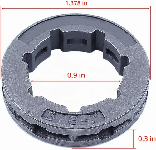 Vista 7 de Piñón de llanta 3/8 7T para Stihl MS660 066 MS650 064 MS661 MS460 046 MS461# 68210, rueda dentada