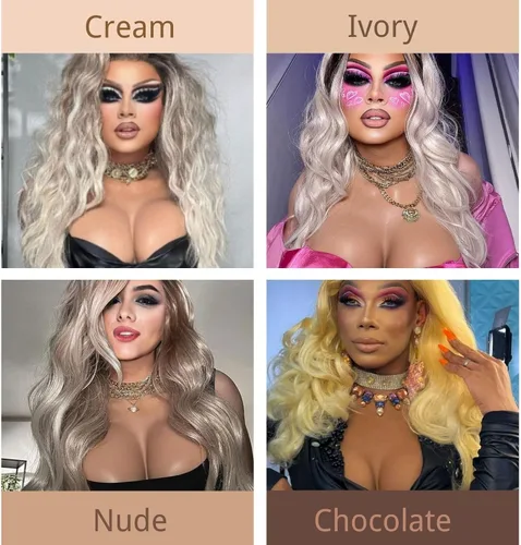 Vista 5 de Pechos de silicona C-G Cup Breast Forms Fake Boobs para Crossdresser Drag Queen Transgénero AlgodónGel Relleno