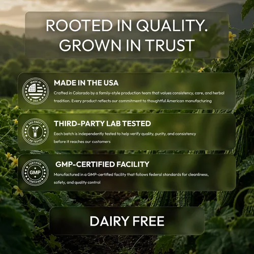 Vista 7 de Secrets of the Tribe Bitter Melon USDA Organic Extracto líquido sin alcohol para apoyo energético y digestivo Momordica Charantia frutos secos
