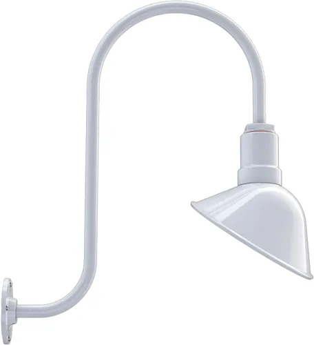 Vista 54 de Steel Lighting Co. Luz de Letrero de Tienda Venice para Pared de Acento de Restaurante al Aire Libre Cúpula de 9 pulgadas Brazo Recto de 6