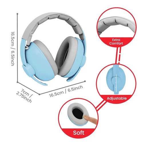Vista 19 de Auriculares de bebé para protección contra el ruido, color blanco