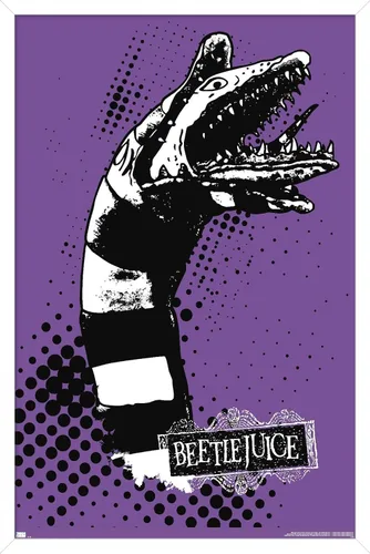 Vista 14 de Trends International Beetlejuice - Póster de pared de gusano de arena, 22.4 pulgadas de largo x 14.7 pulgadas, versión enmarcada de madera