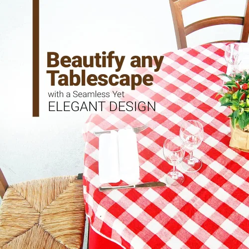 Vista 2 de Yourtablecloth Mantel a cuadros 100% algodón, lavable y reutilizable, perfecto para cualquier ocasión, adecuado para interiores o exteriores, formas