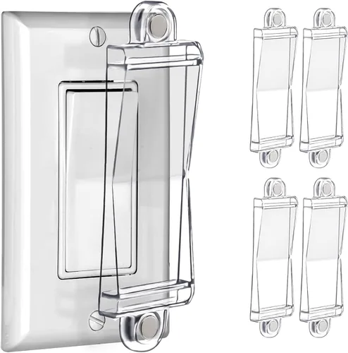 Vista 14 de PSZEZNZ - Cubierta protectora para interruptor de luz, cubiertas de salida de interruptor de luz para interruptores de pared modernos y planos