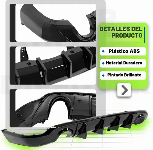 Vista 4 de Difusor de parachoques trasero compatible con Dodge Durango R/T SRT 2011-2022, divisor de labio inferior trasero, tapa del parachoques pintado