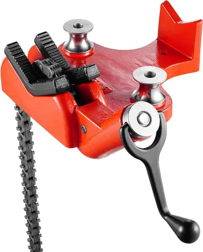 Vista 11 de VEVOR Mordaza de cadena de tubo resistente, capacidad de tubo de 1/2" a 8", cadena robusta de 34.6" y base de hierro fundido, sujeción de tubo