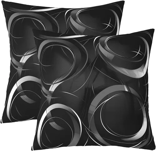 Vista 27 de Juego de 2 fundas de almohada con estampado de piel de vaca de 16"x16", fundas de cojín de piel de vaca para sala de estar, dormitorio, casa