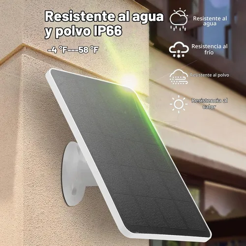 Vista 4 de Paquete de 4 paneles solares de 7 W, impermeable IP65, cargador con cable USB-C de 10 pies y adaptador micro USB, funciona en -4°F ~ 176°F