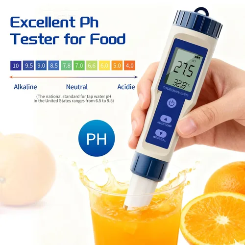 Vista 6 de ZuanXin - Medidor de pH 5 en 1 con función de PH/salinidad/TDS/EC/temperatura, pantalla de retroiluminación para probador TDS para agua potable