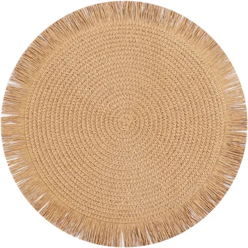 Vista 9 de Juego de 6 manteles individuales redondos trenzados de 15 pulgadas, antideslizantes, resistentes al calor, lavables, para decoración de mesa de cena