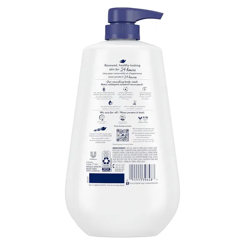 Vista 2 de Dove Gel de Ducha con Bomba 3 Unidades Humedad Profunda para 24 Horas de Humedad Suave como Loción, Hidratante Limpiador de Piel sin Sulfatos ni