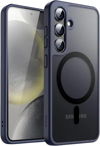 Vista 16 de JETech Estuche magnético para Samsung Galaxy S24 5G, compatible con MagSafe, funda protectora para teléfono con parte trasera translúcida y mate a