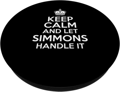 Vista 2 de Keep Calm And Let Simmons Handle It Funny Custom Name PopSockets Swappable PopGrip