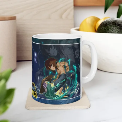 Vista 3 de Libra, Los Caballeros del Zodiaco, Taza de Cerámica 11 Oz