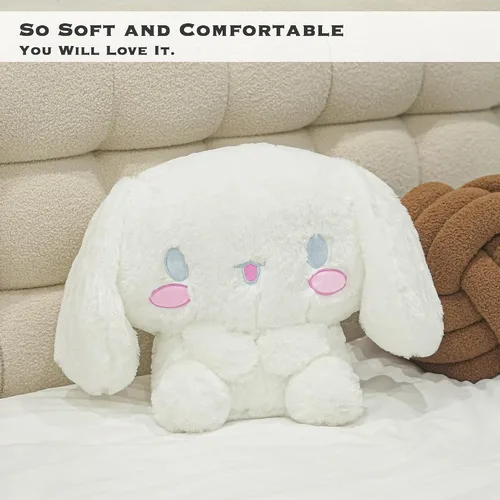 Vista 3 de Juju - Peluche Kawaii blanco (20 pulgadas), lindos animales de peluche kawaii, peluches grandes de peluche, peluches grandes, lindos peluches