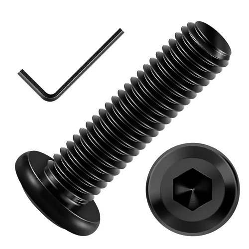 Vista 72 de Mywish M5 x 8mm 20 piezas de tornillos de cabeza plana con rosca hexagonal, pernos de acero inoxidable 304 para muebles con rosca completa, óxido