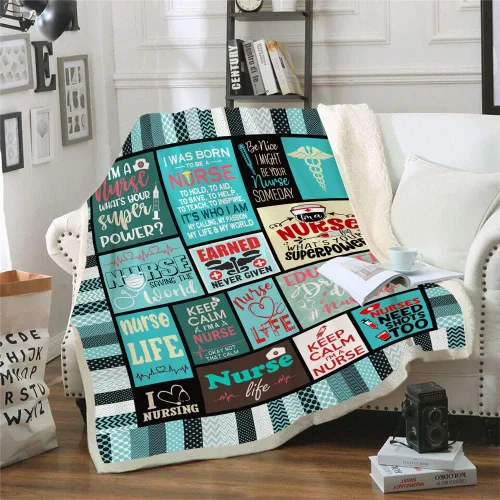 Vista 2 de Regalos de Enfermera Mantas Suaves y Cálidas para Mujeres, Regalos para Enfermeras, Regalos de la Semana de Enfermeras, Mantas Cálidas y Suaves de H2