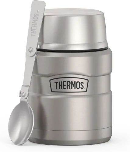 Vista 18 de THERMOS Stainless King - Tarro de alimentos aislado al vacío con cuchara, 16 onzas, verde militar mate Stainless Steel Insulated Food Container