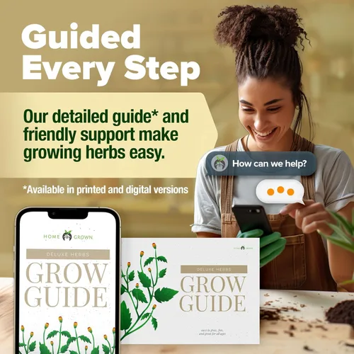 Vista 8 de HOME GROWN Kit de hierbas de regalo: juego de 8 semillas de hierbas con albahaca, cilantro, menta y más, kit completo de cultivo