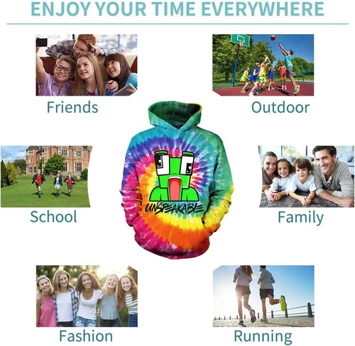 Vista 6 de Sudadera con capucha para niños y niñas, suéter de moda