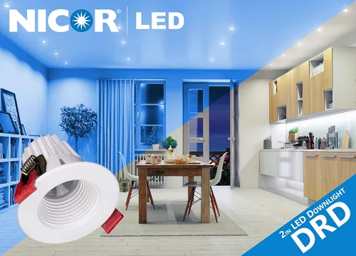 Vista 13 de NICOR Iluminación LED redonda empotrable de 2 pulgadas en blanco, 4000 K (DRD211204KWH)