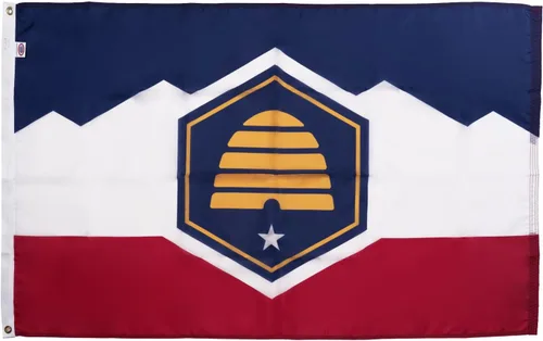 Vista 36 de FlagSource Bandera del estado de Alabama, material de nailon 200D con certificación FMAA, resistente, fabricada en Estados Unidos, resistente a