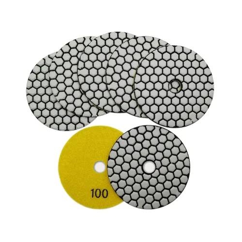 Vista 11 de SHDIATOOL Almohadillas de pulido de diamante seco de 4 pulgadas, grano 50, almohadillas de lijado de diamante, almohadillas de pulido para granito