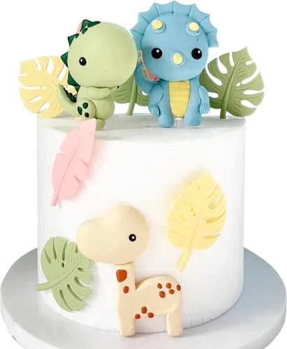 Vista 8 de Decoración para tartas de dinosaurio bebé, decoración de pastel de dinosaurio, decoración de pastel de cumpleaños de dinosaurio para baby shower