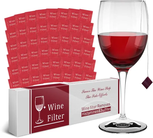 Vista 9 de Filtro de vino purificador de histamina de sulfito: removedor de filtros de vino, histaminas sulfito, alivia dolores de cabeza y previene