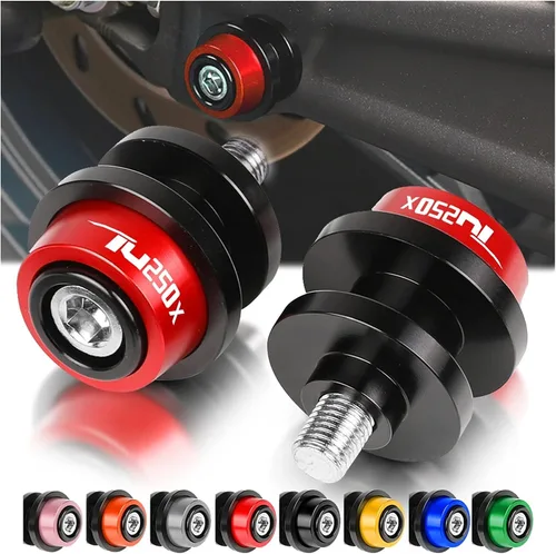 Vista 5 de Tornillo de soporte de aluminio CNC de 0.315 in para motocicleta Swingarm Slider Carretes para Suzuki TU250X 2009-2017 2016 2015 2014 2013 2012 Negro