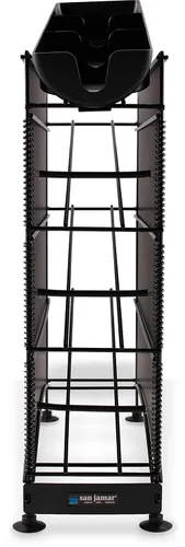 Vista 10 de San Jamar Wirewors Dispensador de tazas y tapas, 3 dispensadores de tazas y 1 organizador de tapa con paneles laterales para cocinas, restaurantes