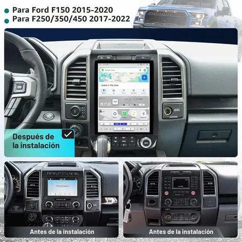 Vista 2 de LINKSWELL Lite2 - Estéreo de coche estilo T para Ford F150 2015-2022 Para Ford F150 F250/350/450 Radio de coche 4+64G unidad principal con Carplay