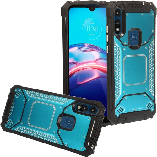Vista 7 de Para Motorola Moto E (2020) XT2052 - Funda de aluminio de metal para teléfono - ZY1 Negro