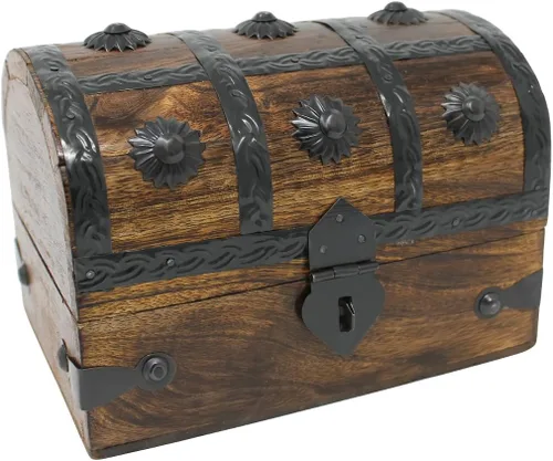 Vista 13 de Nautical Cove Cofre del tesoro de recuerdo y caja de madera decorativa (pequeña de 5 x 3 x 3.25 pulgadas), caja de almacenamiento, caja de madera
