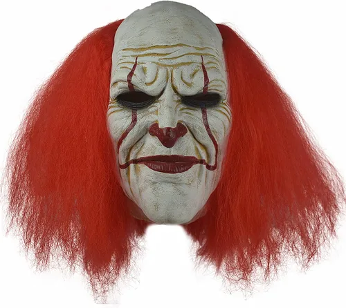 Vista 7 de Máscara de Halloween para hombres, máscaras de payaso aterradoras para adultos
