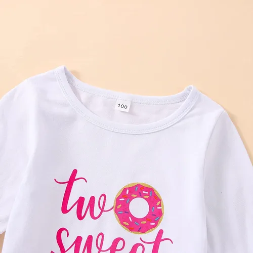 Vista 50 de Conjunto de ropa de cumpleaños para bebé niña pequeña, camiseta de manga larga, pantalones de campana, diadema