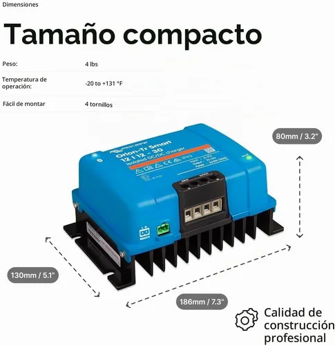 Vista 5 de Victron Energy Orion-Tr Smart Cargador de CC a CC (Bluetooth) - 12/12-Voltios 30 amperios 360-Vatios - Cargador de batería para sistemas de batería