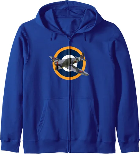 Vista 4 de RAF Hawker Tempest WW2 Fighter Aircraft Zip Hoodie