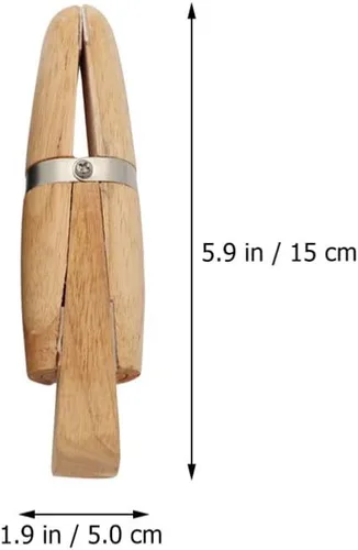 Vista 2 de EXCEART Herramientas de cuero Herramientas de fabricación de joyas 2 unids Abrazadera de anillo de madera Soporte de joyeros Benchwork Ajuste a mano
