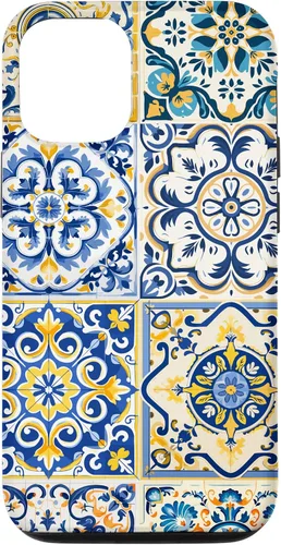 Vista 28 de Funda para iPhone 17 con diseño de azulejos mediterráneos sicilianos