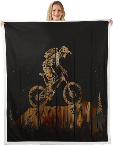 Vista 12 de Golf Fleece Blanket,Vintage Sports Game Golf Club Player Silhouette Bed Blanket for Adults Teens,Rustic Lake House Boating Beige Black Room