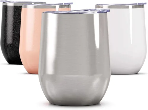 Vista 44 de Vaso de vino Maars Bev sin soporte de con paredes dobles aislantes al vacío de acero inoxidable de 12 onzas, Fucsia